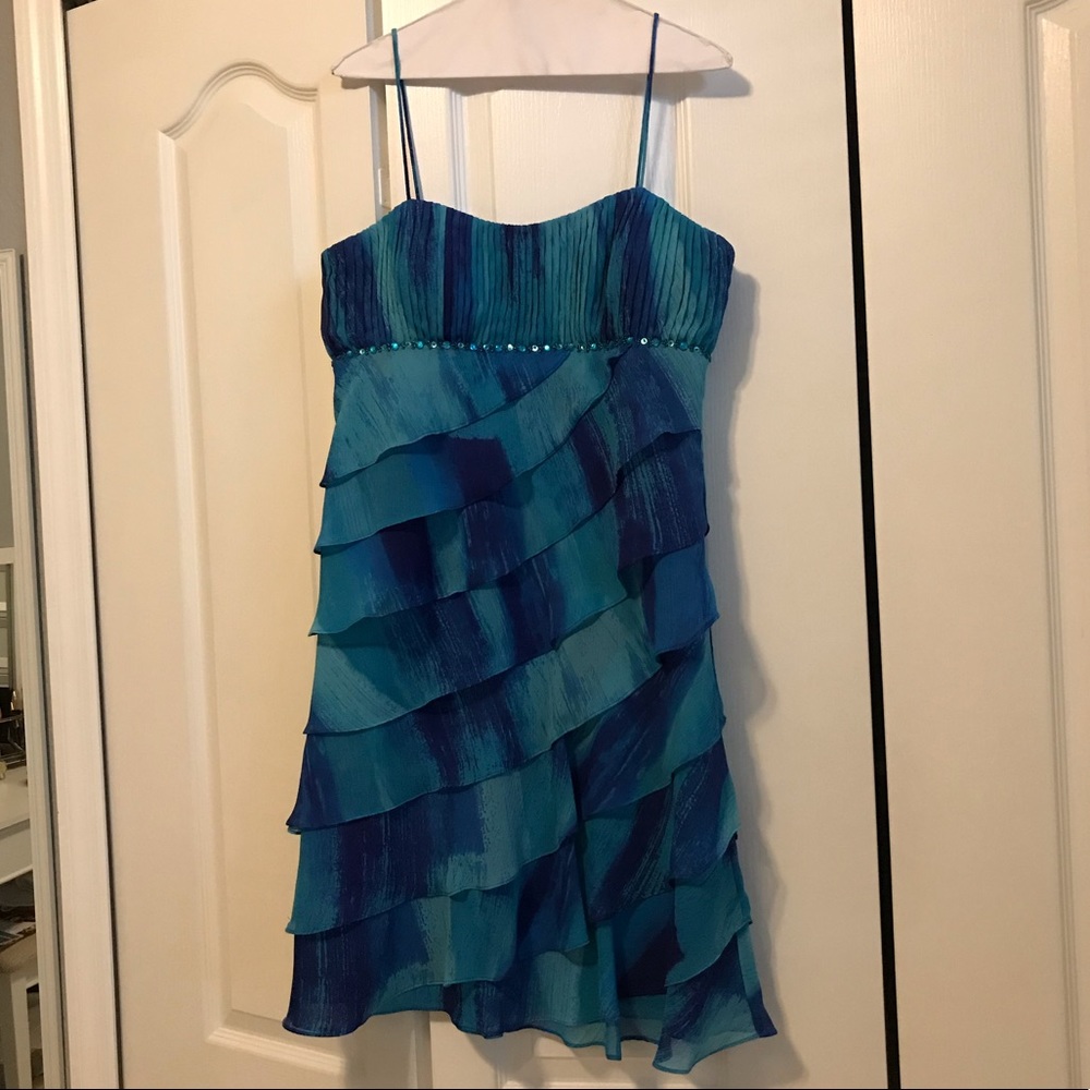 Blue Ombré Party Dress
